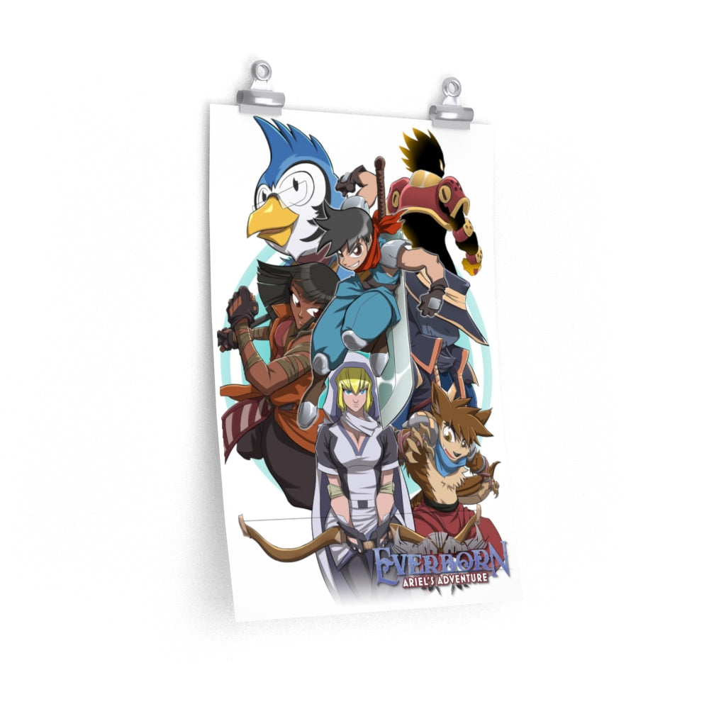 Ariel and Friends. Premium Matte vertical poster